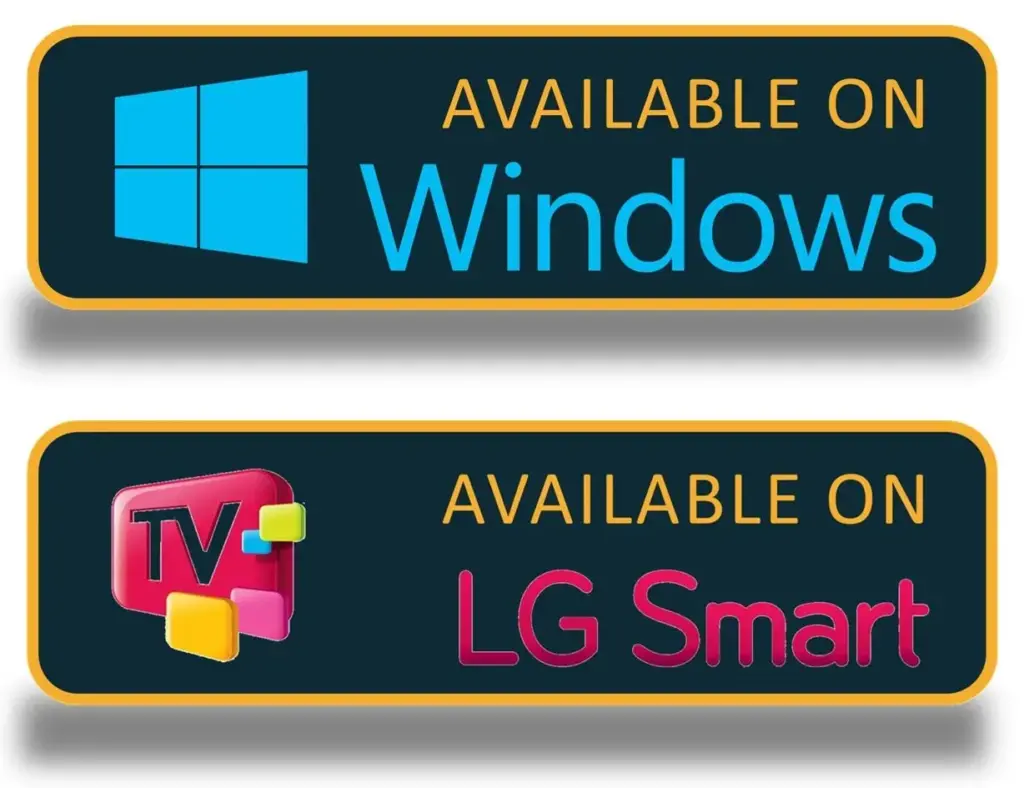 Drogon TV IPTV app interface on LG smart TV and windows